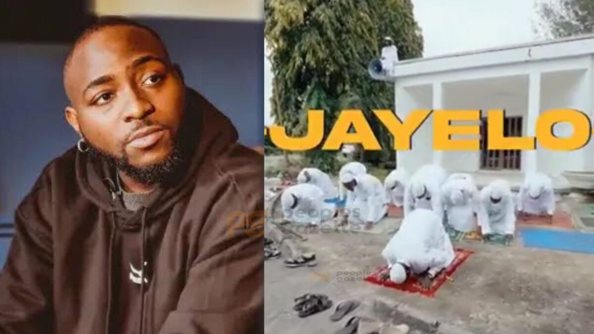 Composite of Davido and screenshot from Jayelo video