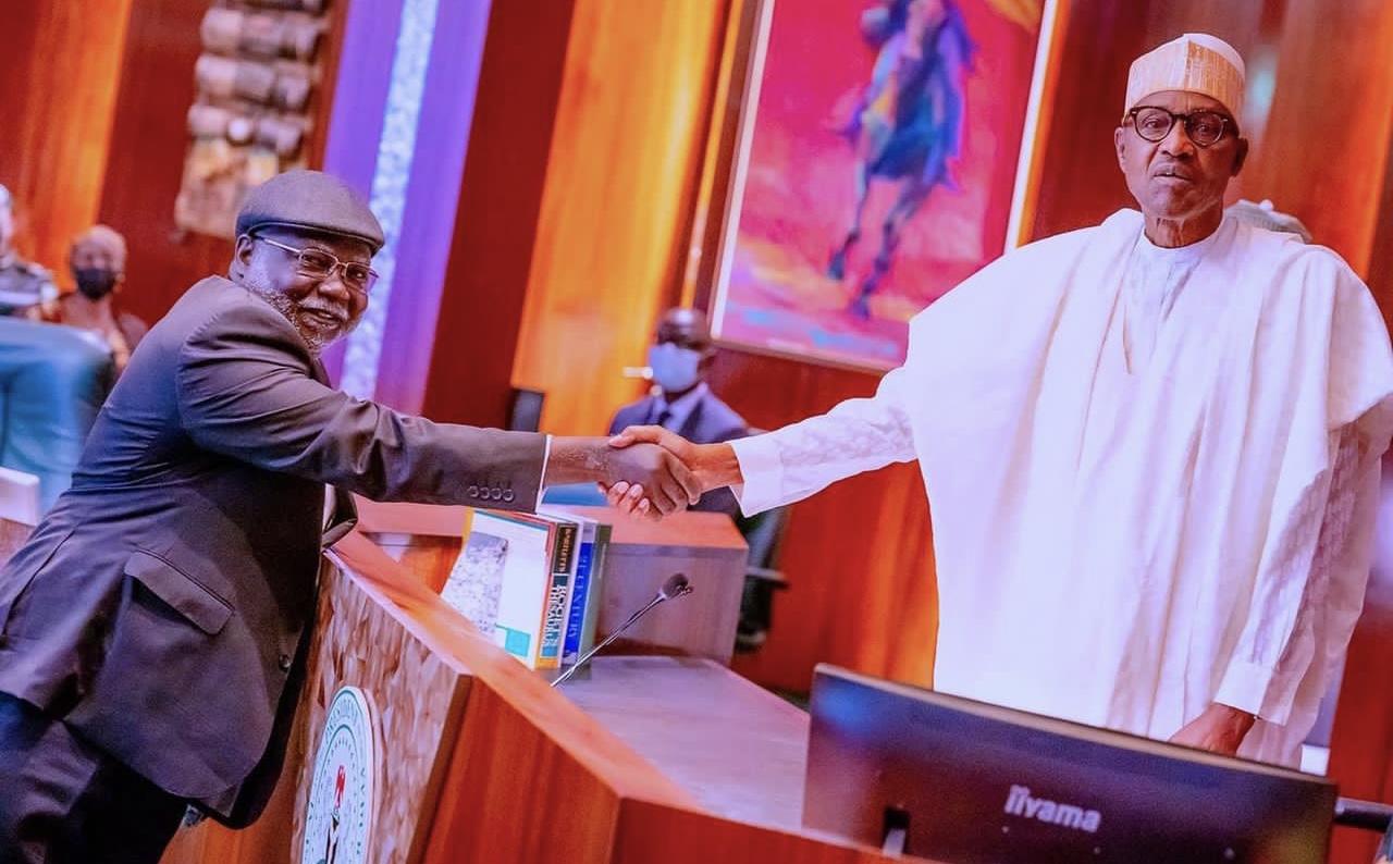 President Muhammadu Buhari and Kayode Ariwoola