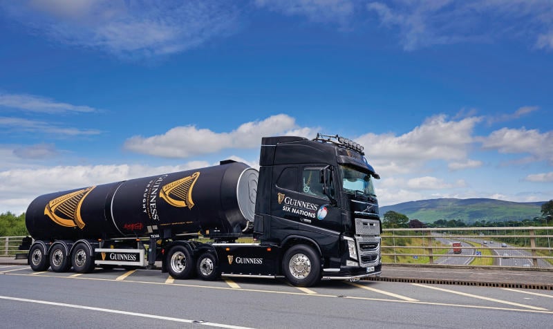 Guinness in UK HGV trailer