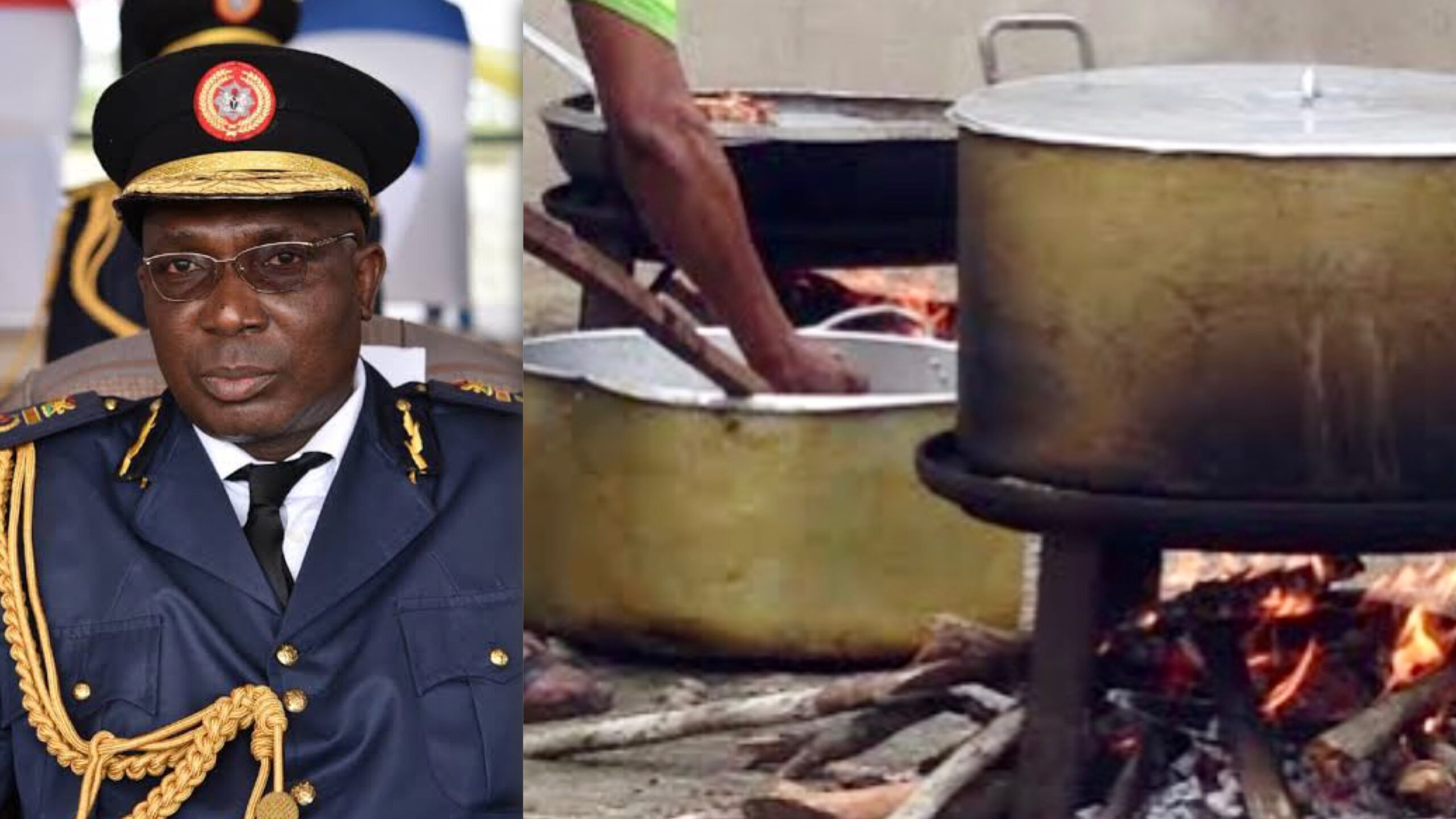 Dr Karebo Samson and party cooking