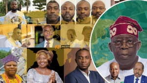 Faces of some Africans jailed in U.S. and President of Somalia, Hassan Sheikh Mohamud, President Bola Tinubu of Nigeria and President John Dramani of Ghana (Credit: Ahmed Oluwasanjo/Peoples Gazette)