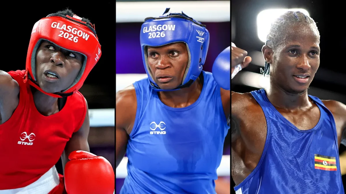 Ugandan boxers at Glasgow