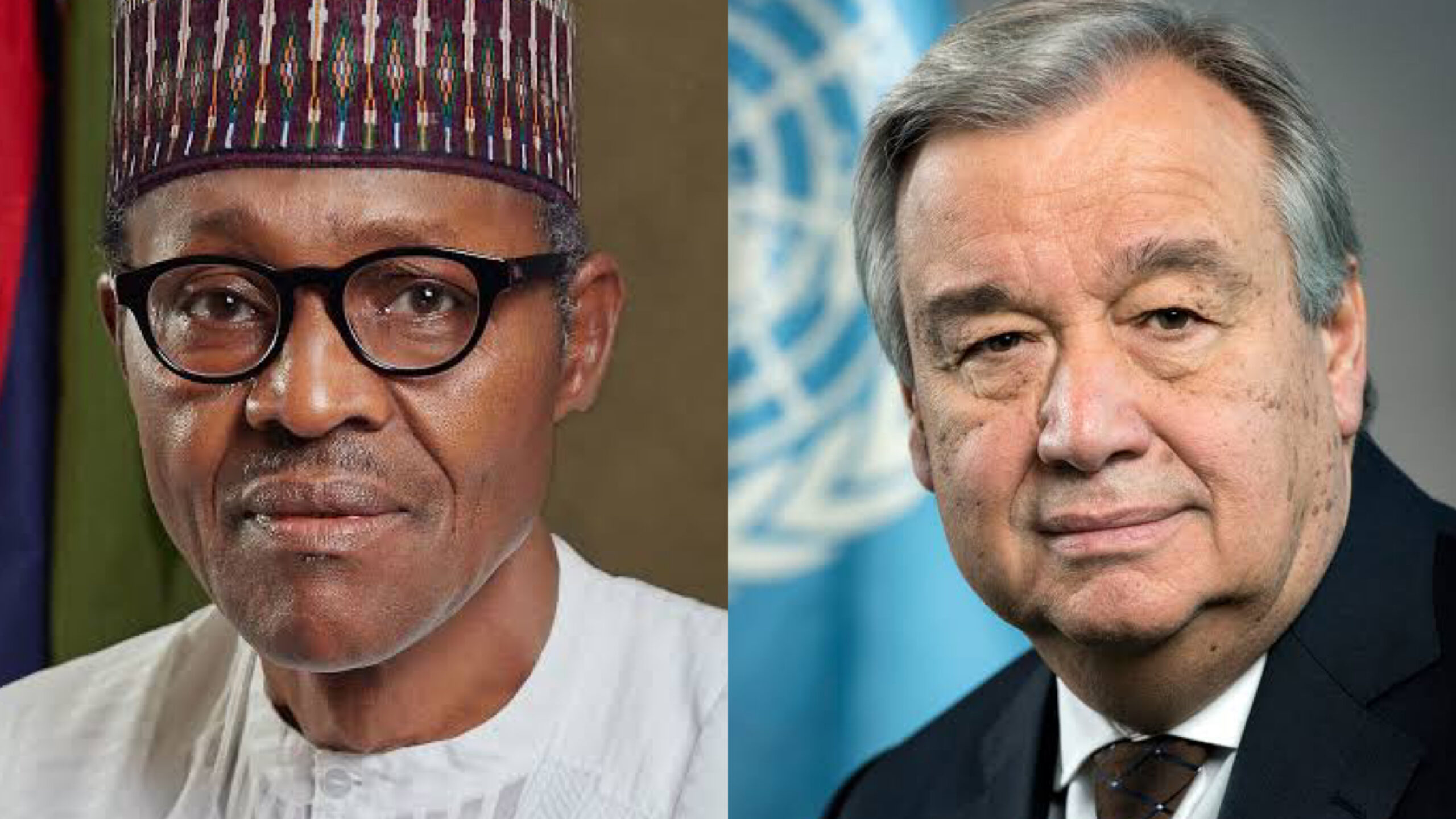 President Muhammadu Buhari and Secretary-General of the United Nations, Antonio Gutteres