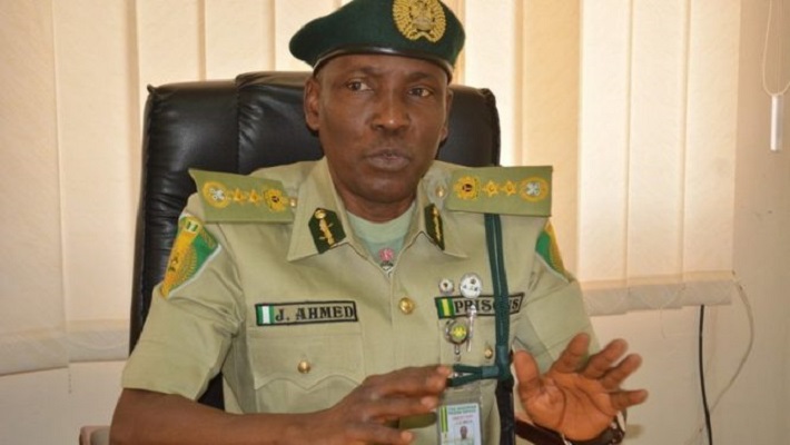 Prisons CG Ja'afaru Ahmed. [CREDIT: Official Twitter handle of Nigerian Correctional Service]
