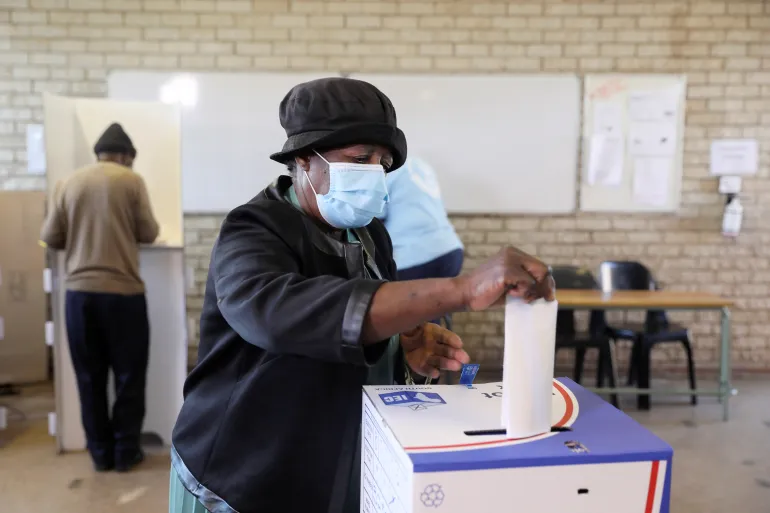 People at polling booth