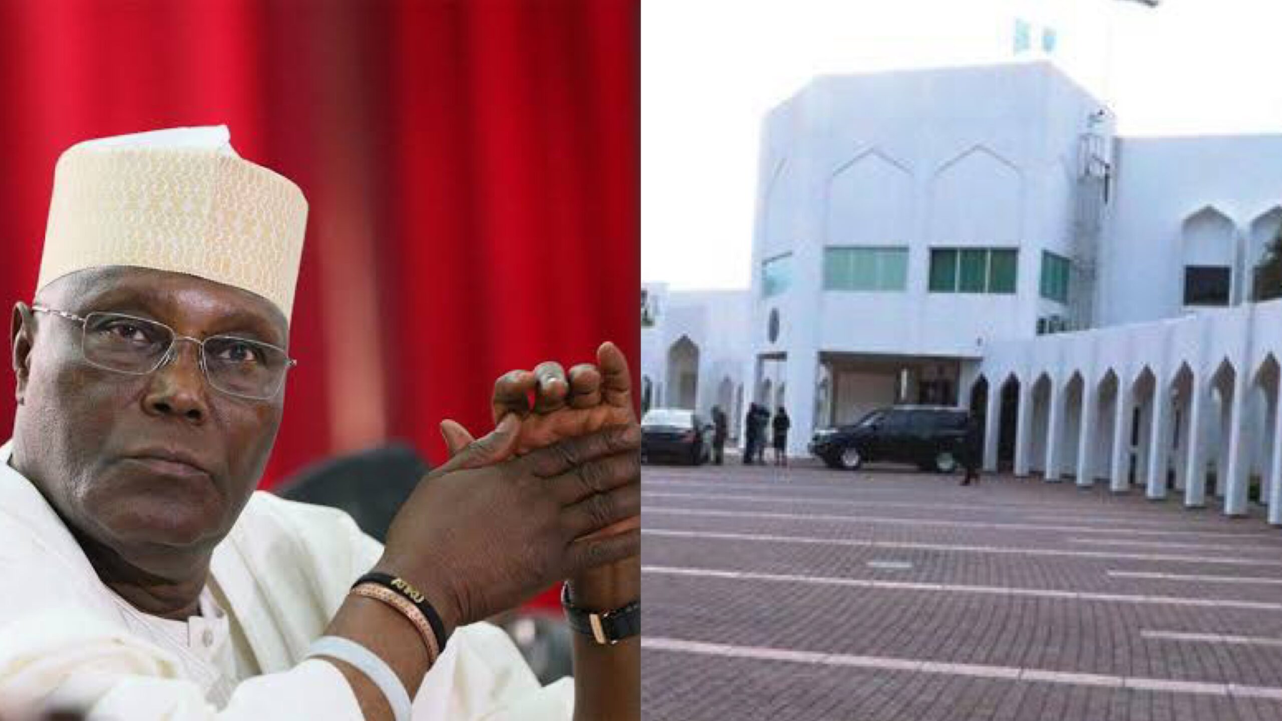 Atiku and Presidential Villa composite