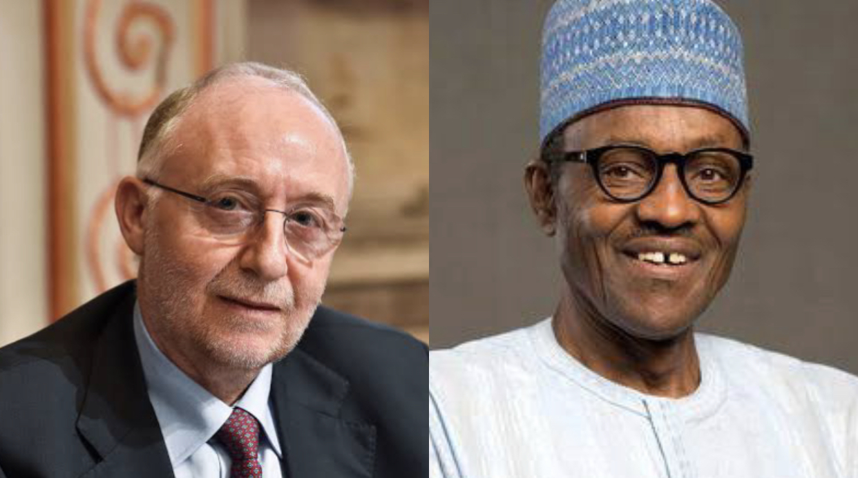 Salvatore Sciacchitano and President Muhammadu Buhari
