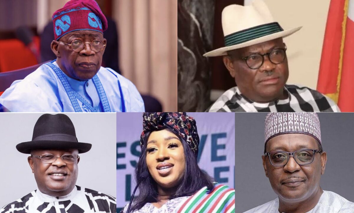 President Bola Tinubu, Nyesom Wike, Dave Umahi, Betta Edu and Muhammad Ali Pate