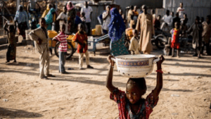 Hungry North East Nigerian children