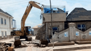 Demolished ammunition dumps