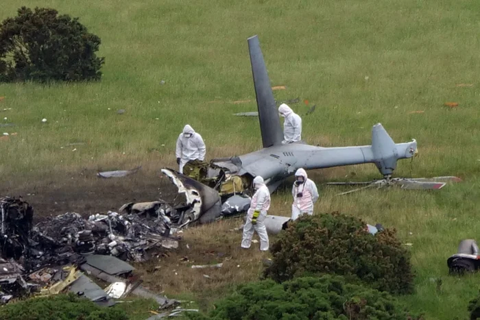 Wreckage of the crash