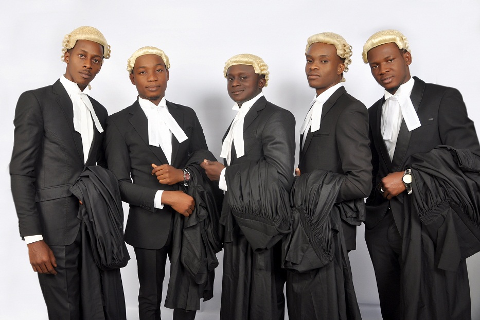 Group of male lawyers