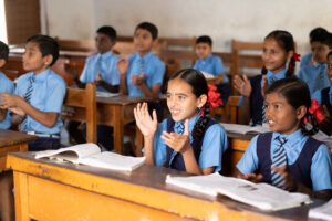 Kids in Indian classroom