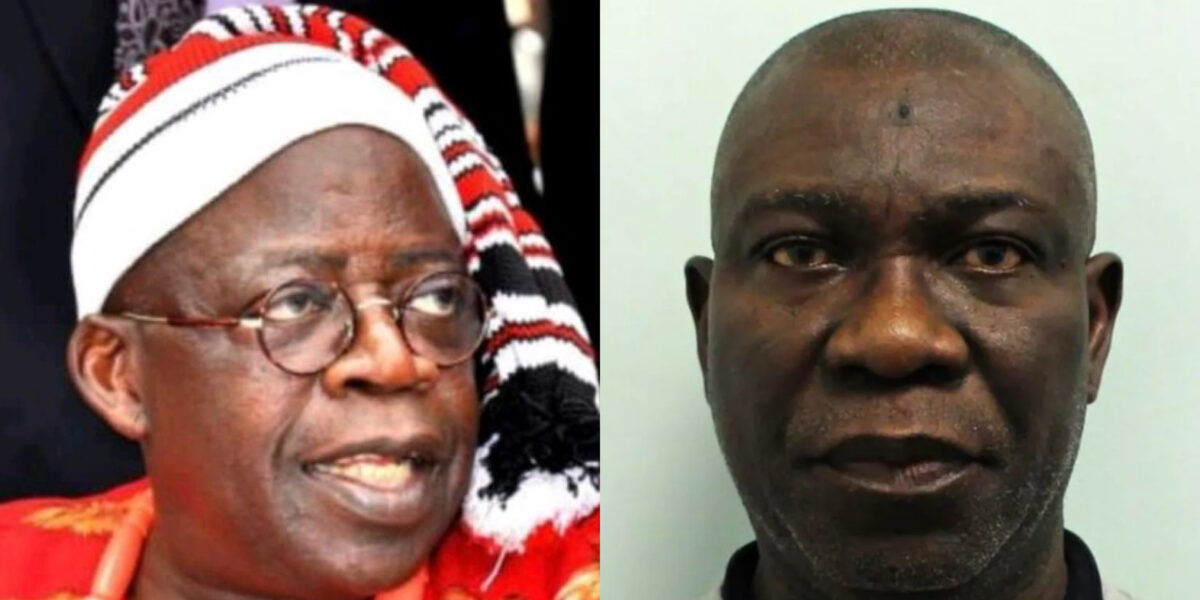 Mugshot of Ekweremadu; Tinubu in Igbo attire