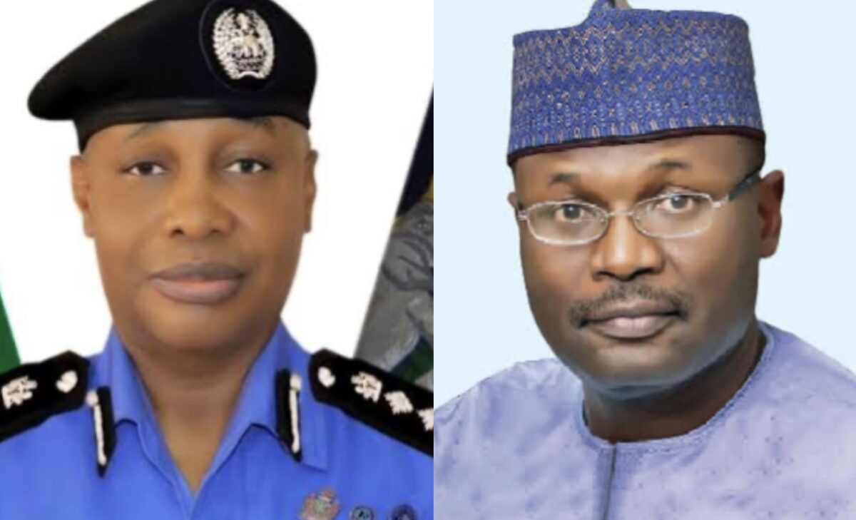 INEC Chairman Mahmood Yakubu and IGP Usman Baba Alkali