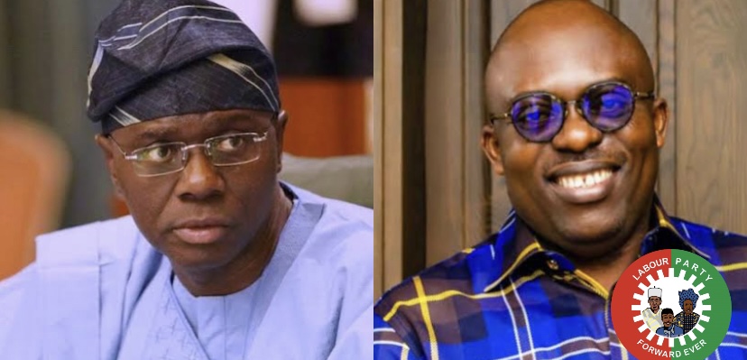 Sanwo-Olu, Fubara and Labour Party logo