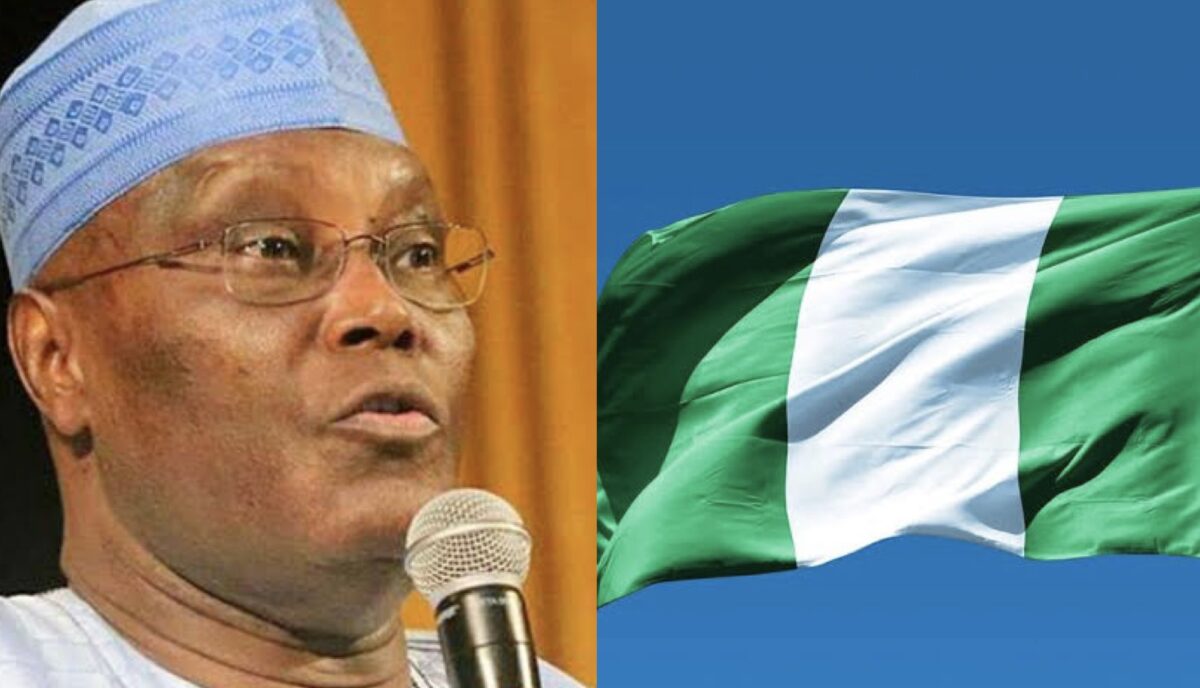 Atiku and Nigerian flag
