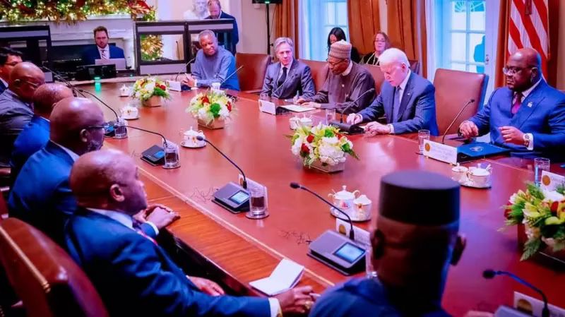 President Joe Biden of the United States and African leaders