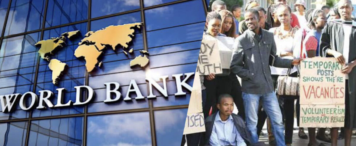 A composite of world bank and unemployed people
