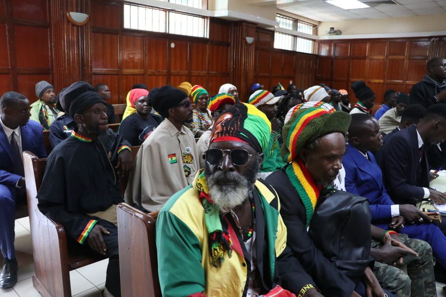 Rastafarian worshippers