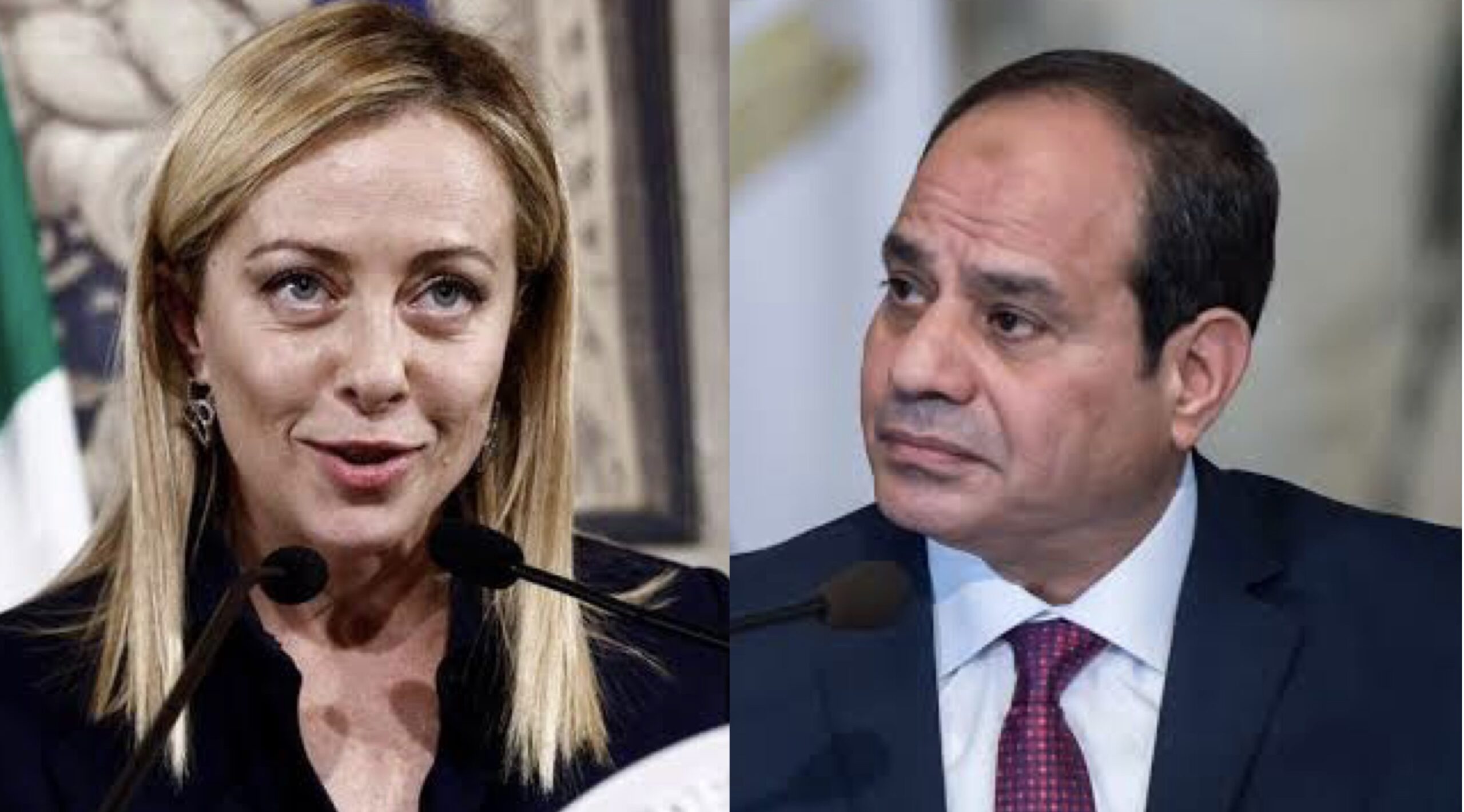 Italian Prime Minister Giorgia Meloni and Egyptian President Abdel-Fattah al-Sisi