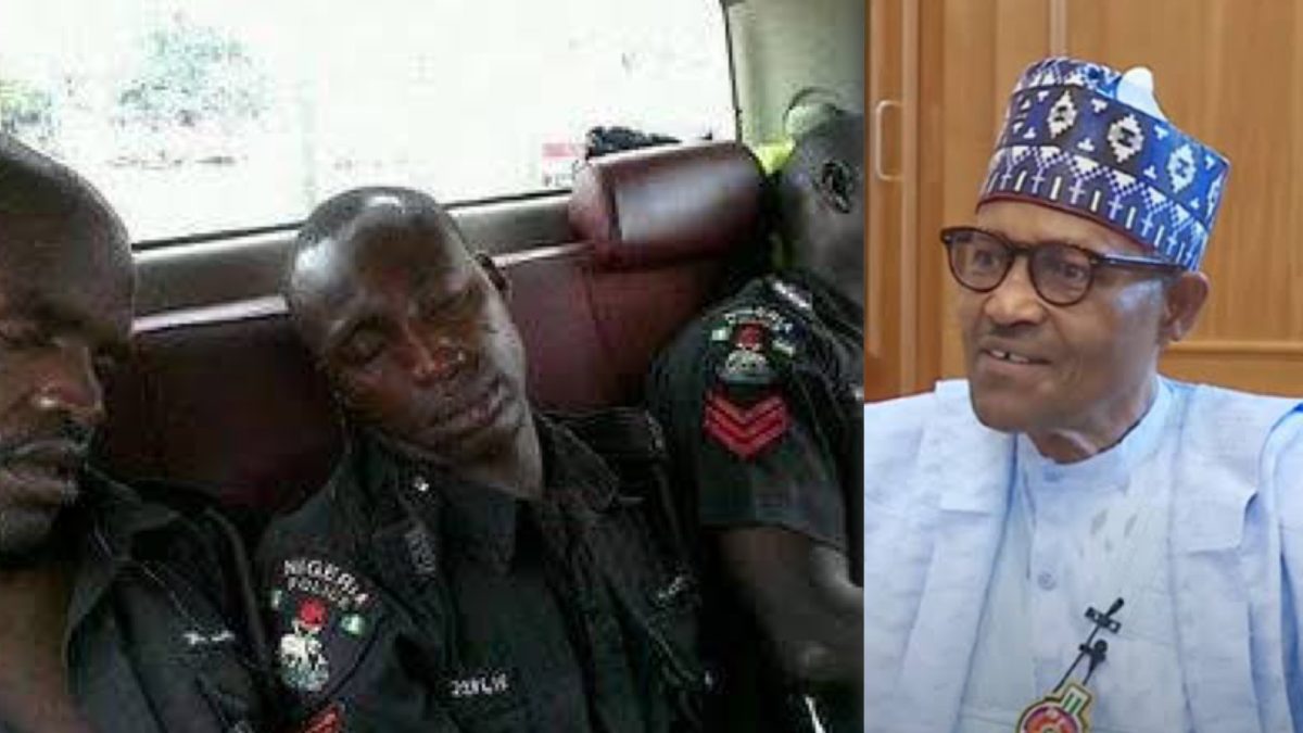 Policemen sleeping on duty and Buhari