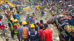 Alakija building collapse site