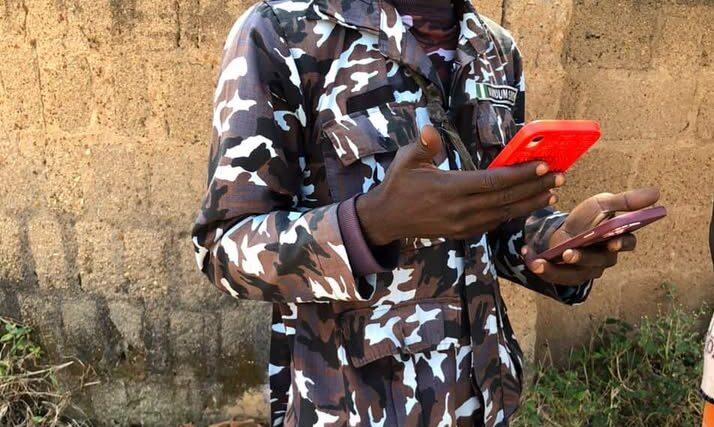 Officer searching civilian’s phone