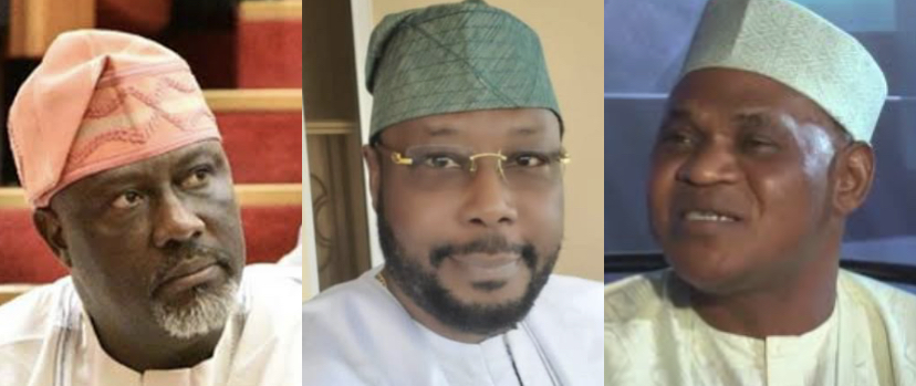 Dino Melaye,Abayomi Awoniyi and Musa Wada