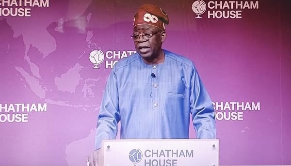 Presidential candidate of the All Progressives Congress (APC), Bola Tinubu at Chatham House