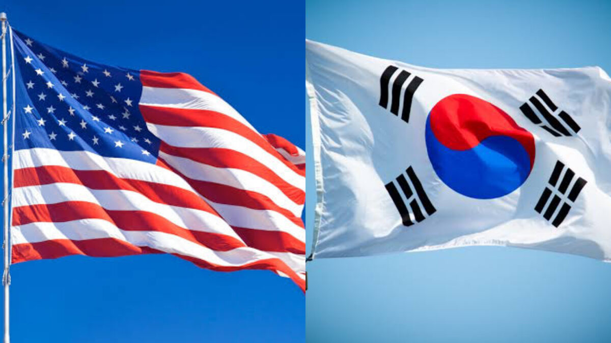 U.S. and South Korea flag