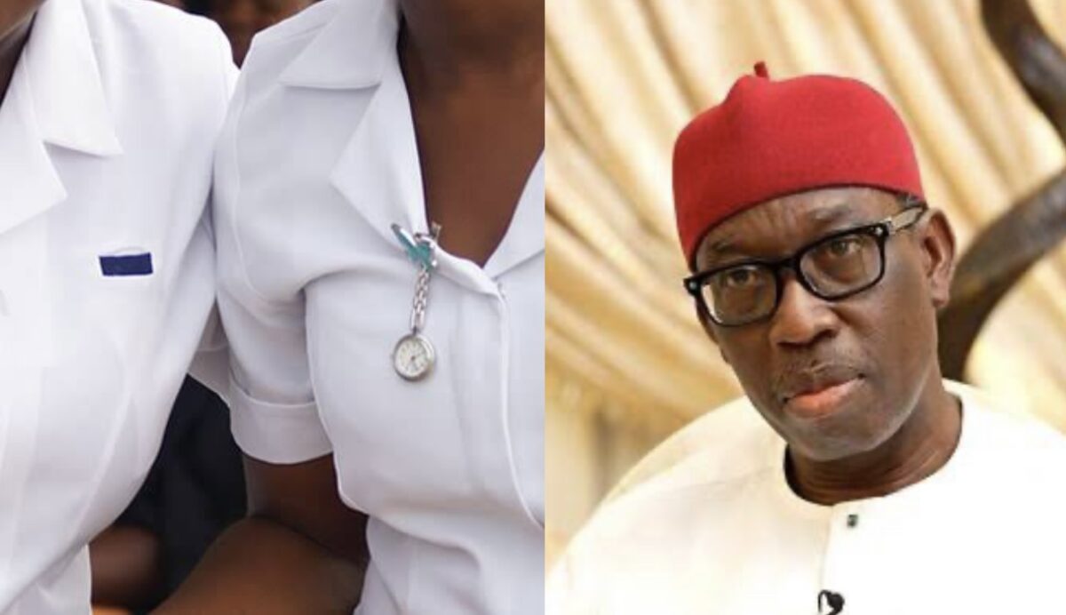 Governor Ifeanyi Okowa and nurses
