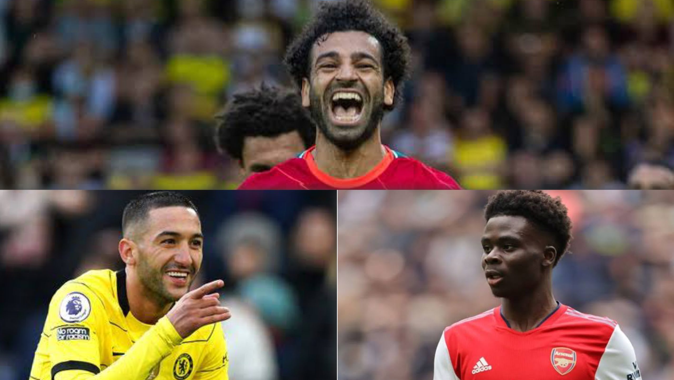 Salah, Ziyech and Saka