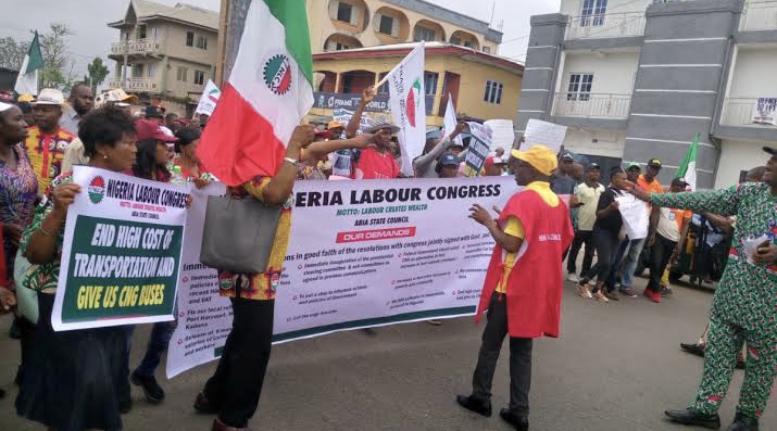 Nigeria Labour Congress (NLC) led a peaceful protest