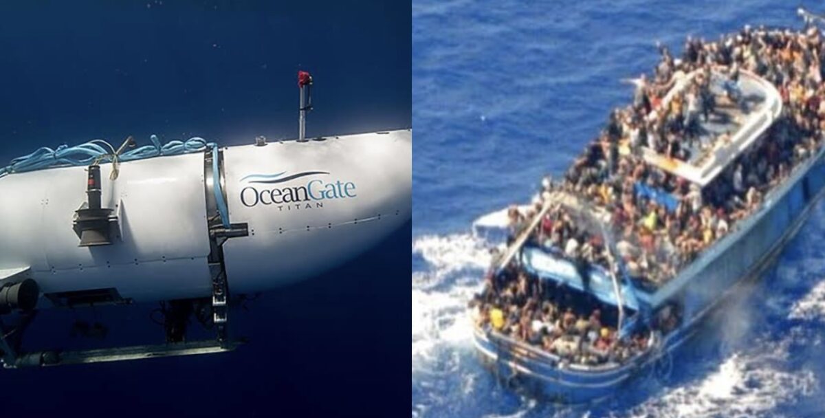 Titan submersible and Migrant boat