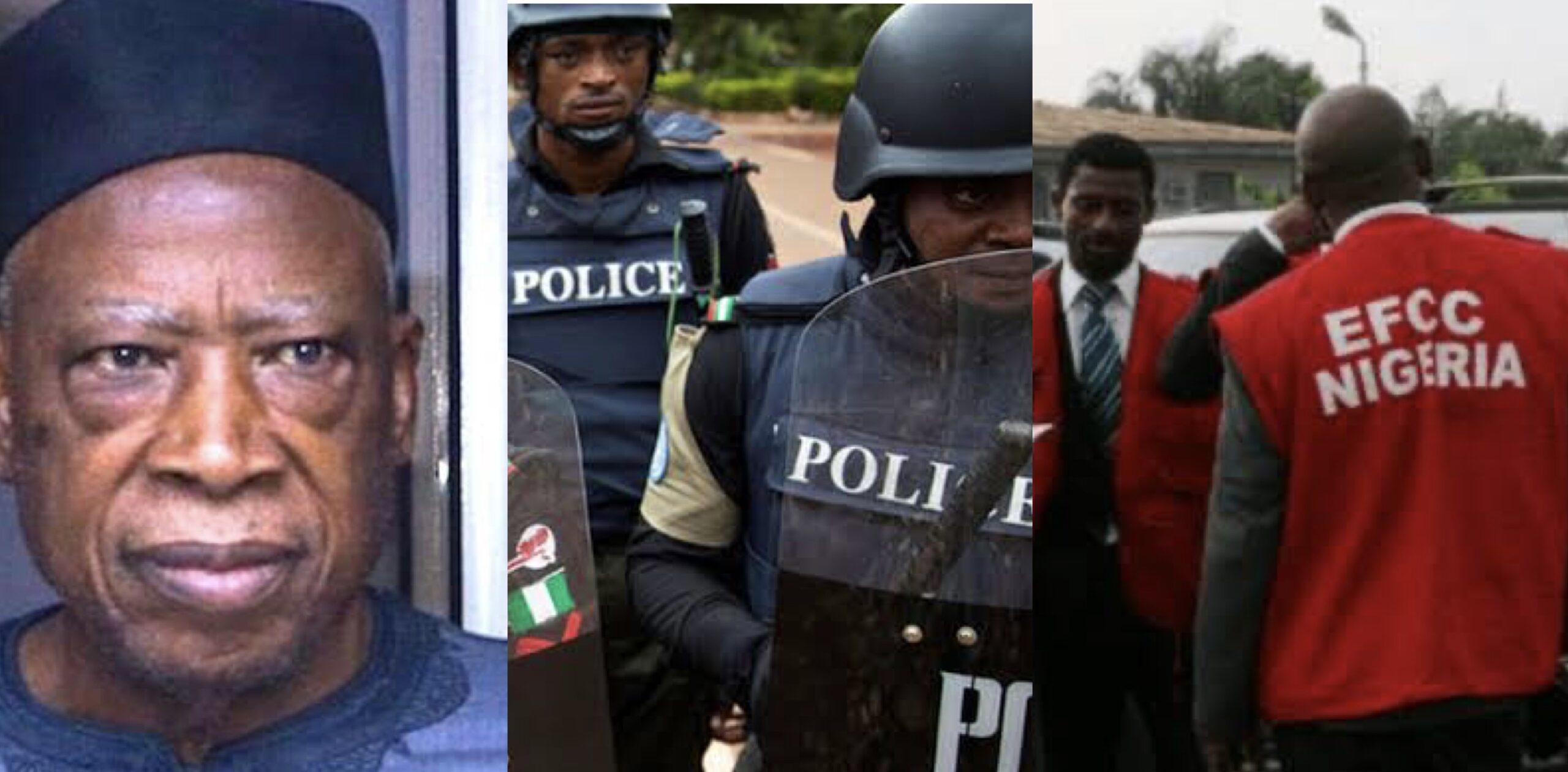 Abdullahi Adamu, police officers and EFCC agents
