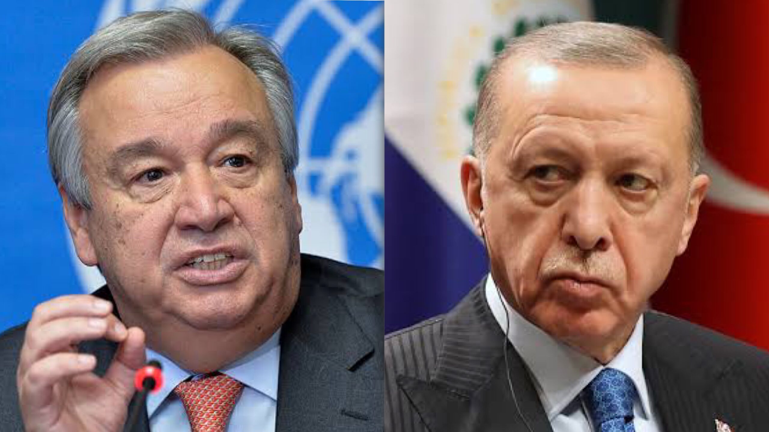 Antonio Guterres and Recep Erdogan