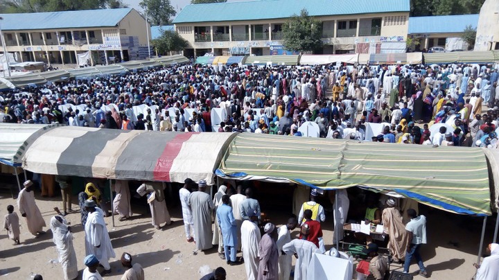 Voters in Maiduuri