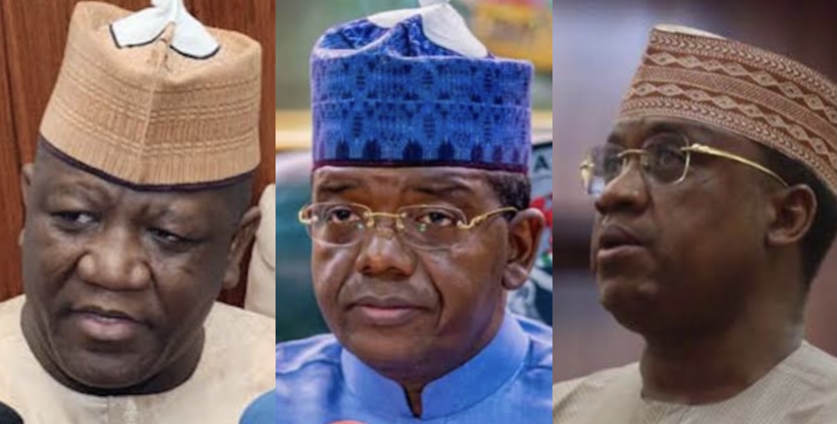 Governor Bello Matawalle , former Governor Abdul'aziz Yari, and Marafa