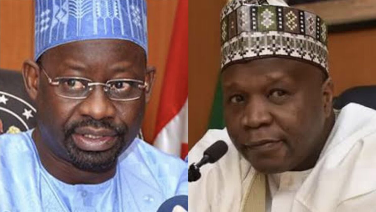 former Governor Ibrahim Dankwambo and Governor Inuwa Yahaya