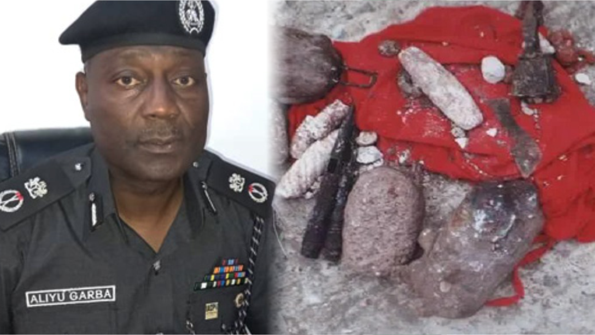 A composite of Ebonyi Commissioner of Police, Aliyu Garba and Native Charm used to illustrate the story