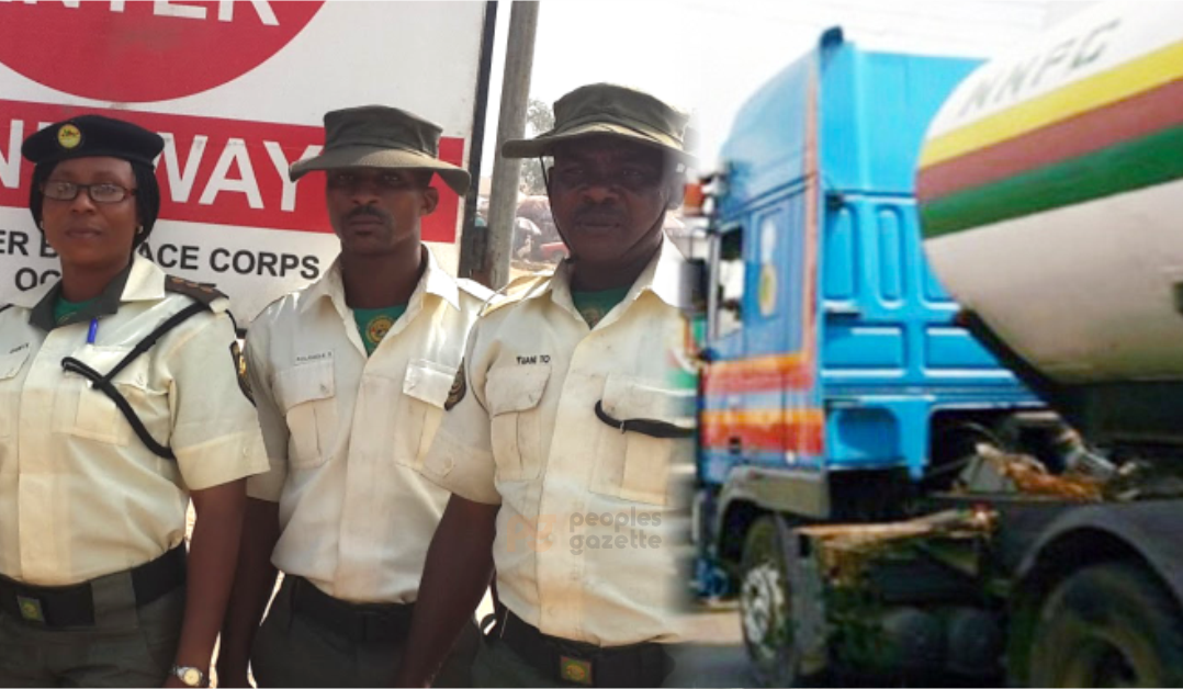 A composite of TRACE officers and Petrol tanker used to illustrate the story.