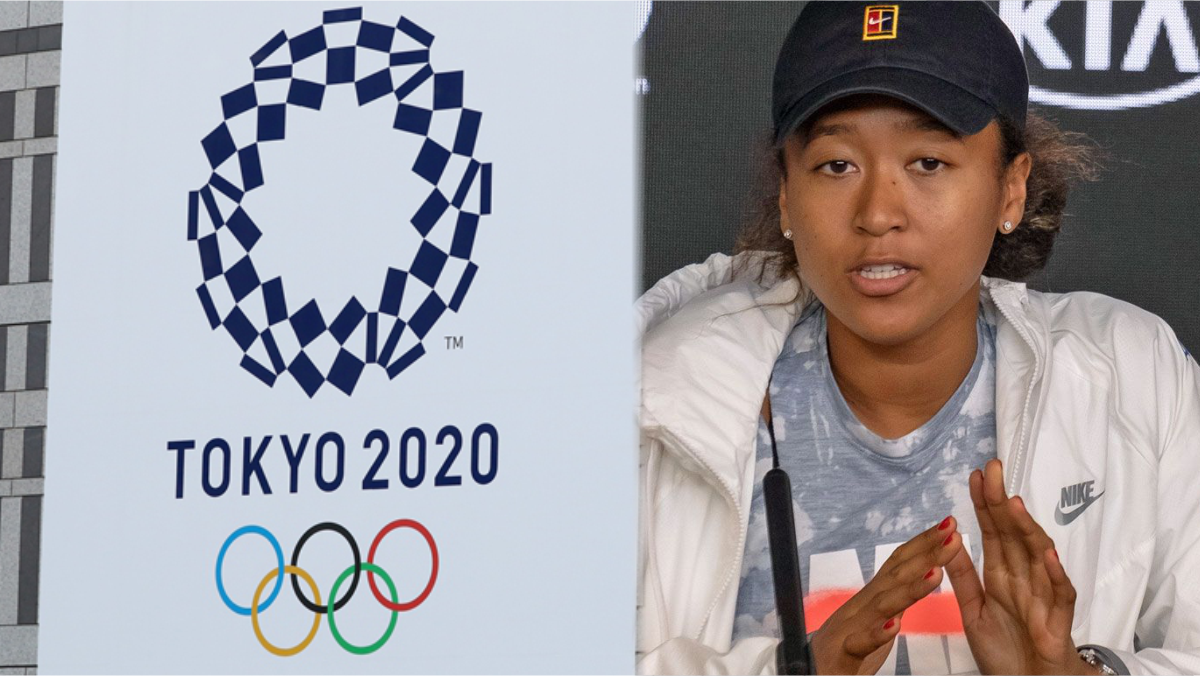 A composite of Tokyo 2020 logo and Naomi Osaka used to illustrate the story