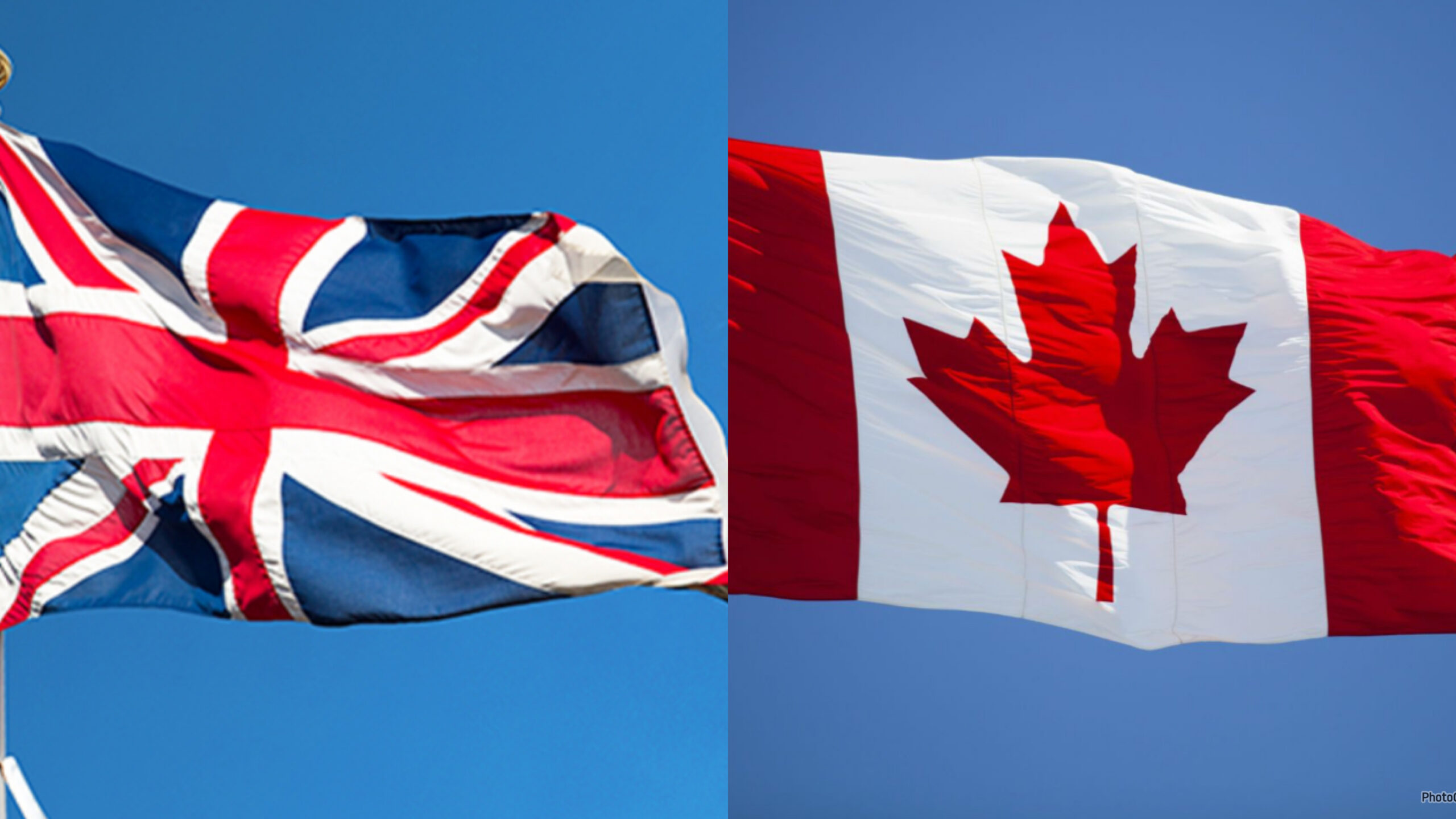 UK/Canada flags