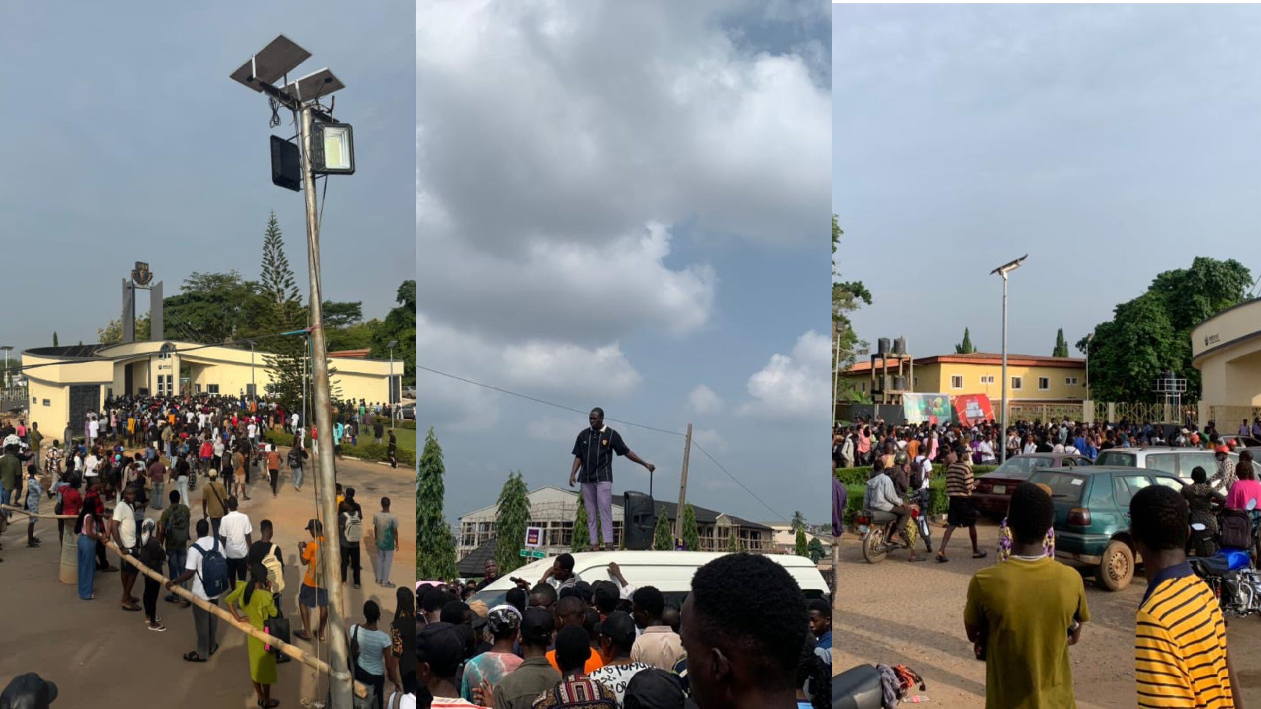 OAU students protest against new transportation policy