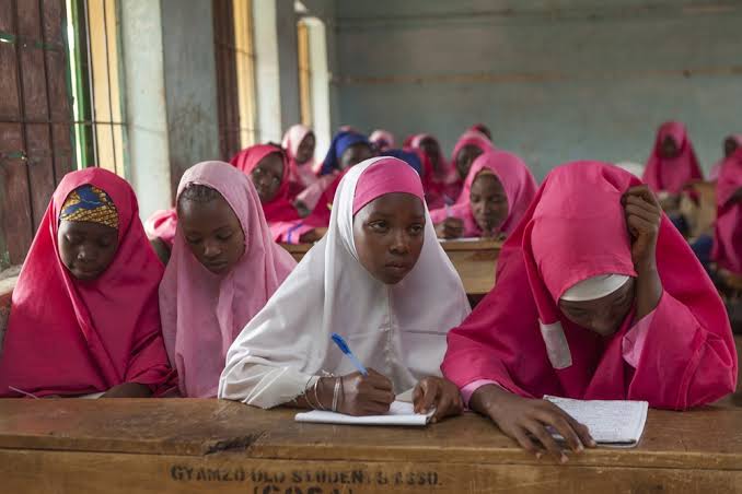 A picture of school children wearing hijab used to illustrate the story (Photo Credit : Hausa Tv)