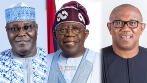 Abubakar Atiku, Bola Tinubu, Peter Obi