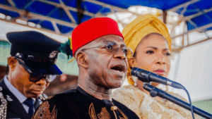 Alex Otti during inauguration