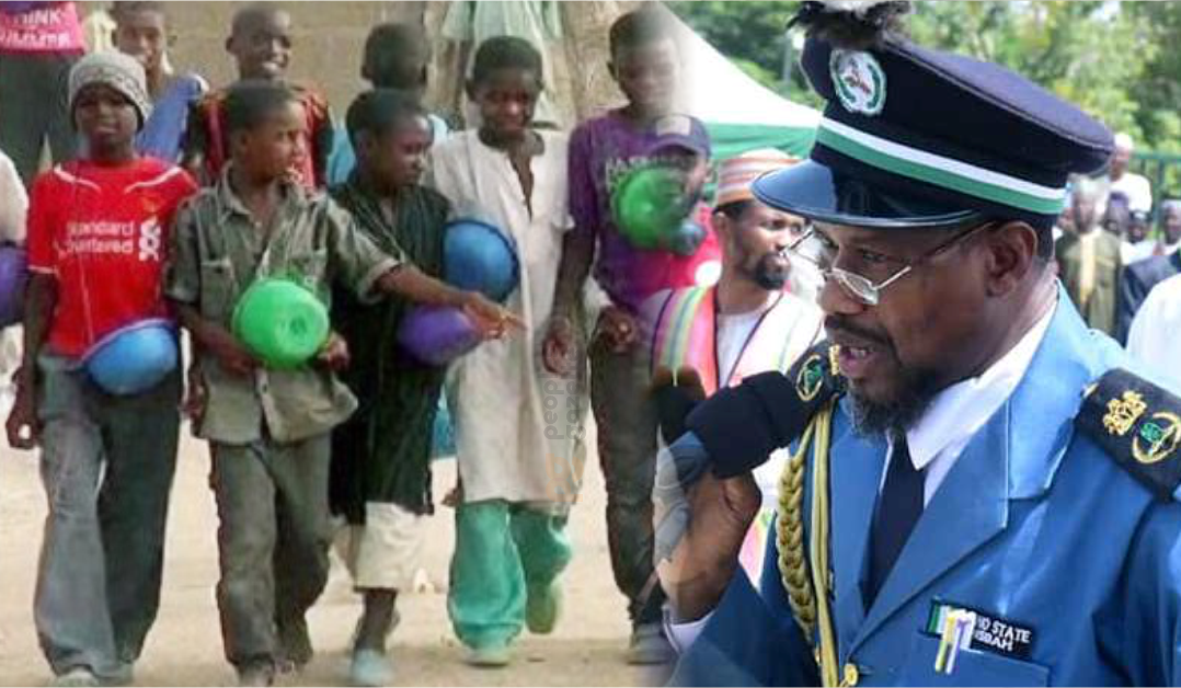 Almajiri children and Hisbah board commandant, Harun Ibn-Sina