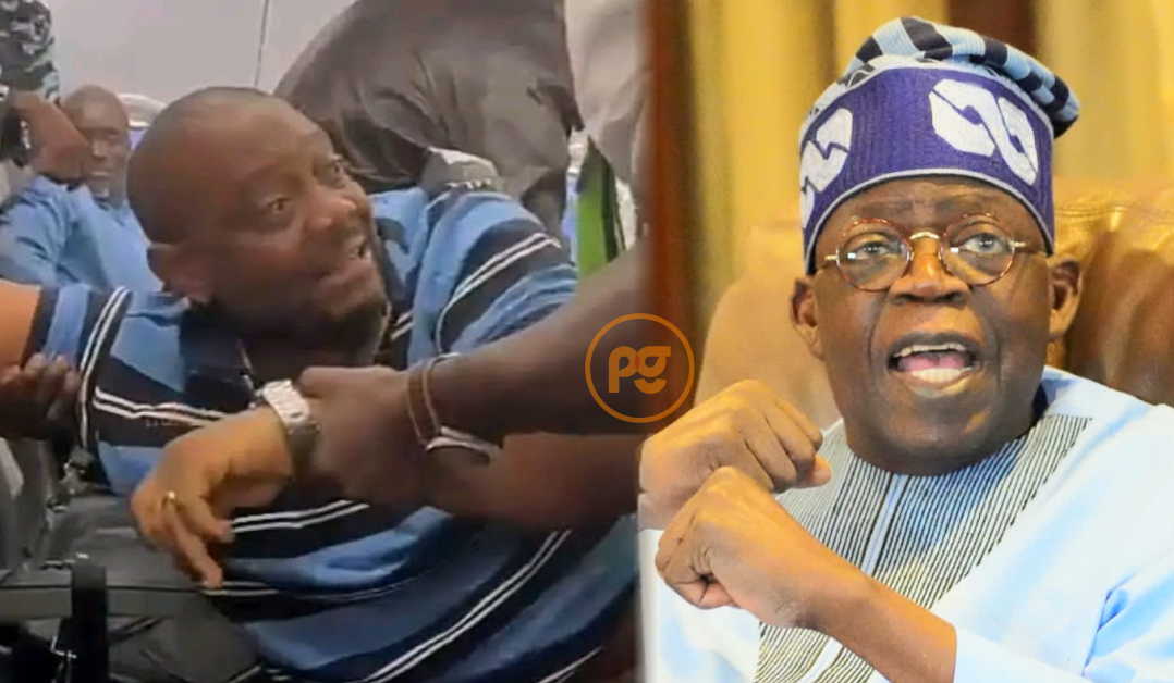Anti-Tinubu protester Obiajulu Uja and President-elect Bola Tinubu